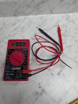 CEN-TECH 7 Function Digital Multimeter with Leads - EXCELLENT - TESTED #90899
