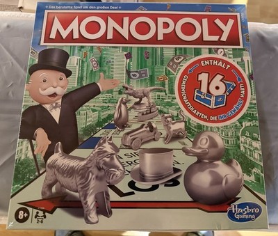 Monopoly Classic Brettspiel mit Dino Spielfigur Familienspiel Hasbro Neu