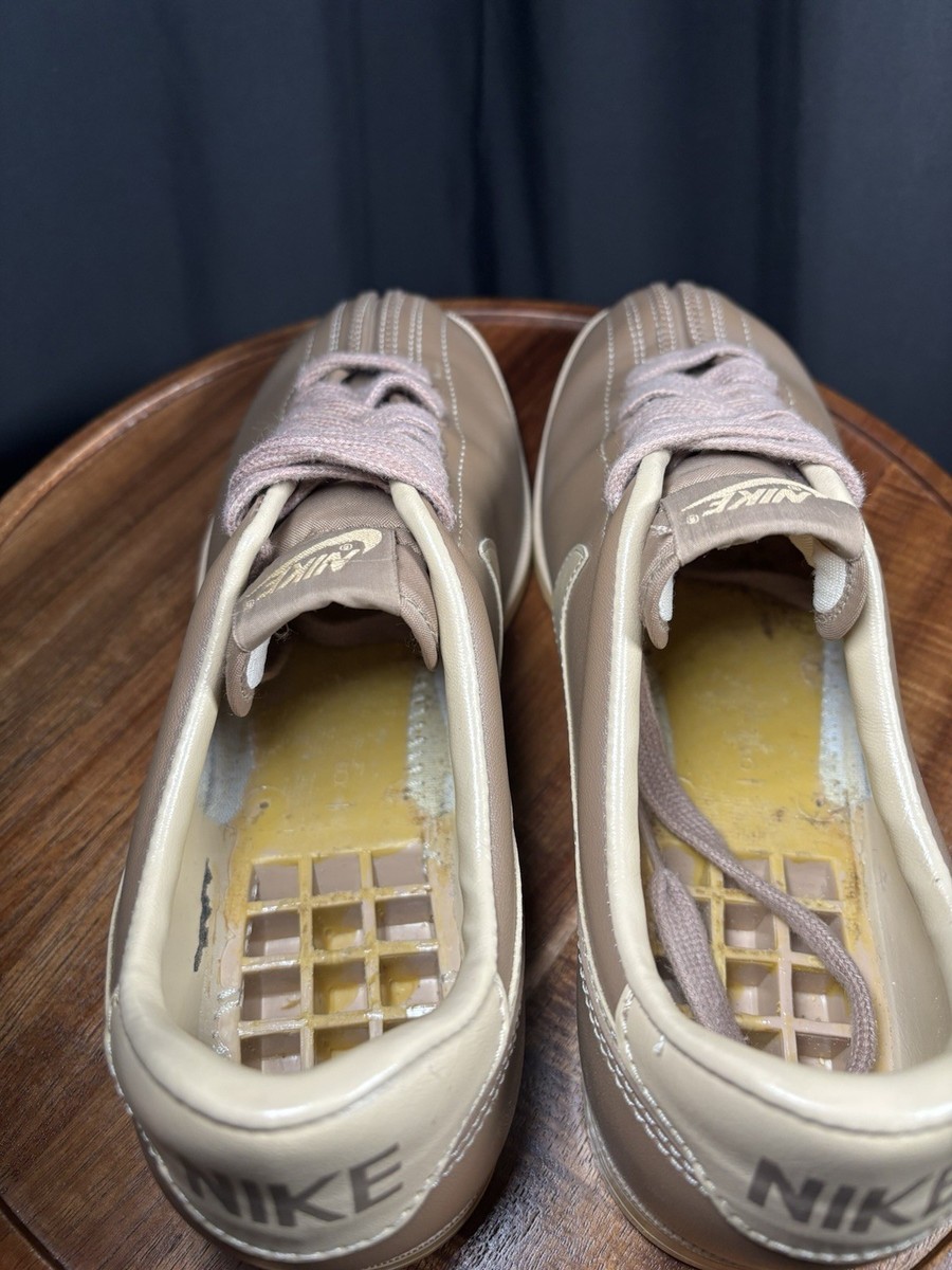 80's ヴィンテージ NIKE AIR スウォッシュダブルリング 金色 VINTAGE Nike Bowling Shoes Mens Sz 7 Brown On Tan 1980's