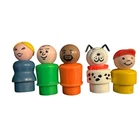 Vintage Fisher Price Little People Figures Lot of 5