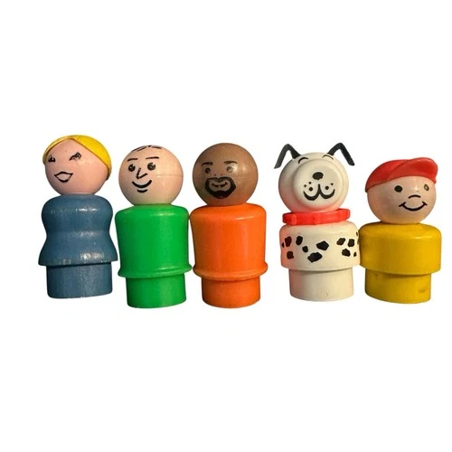 Vintage Fisher Price Little People Figures Lot of 5
