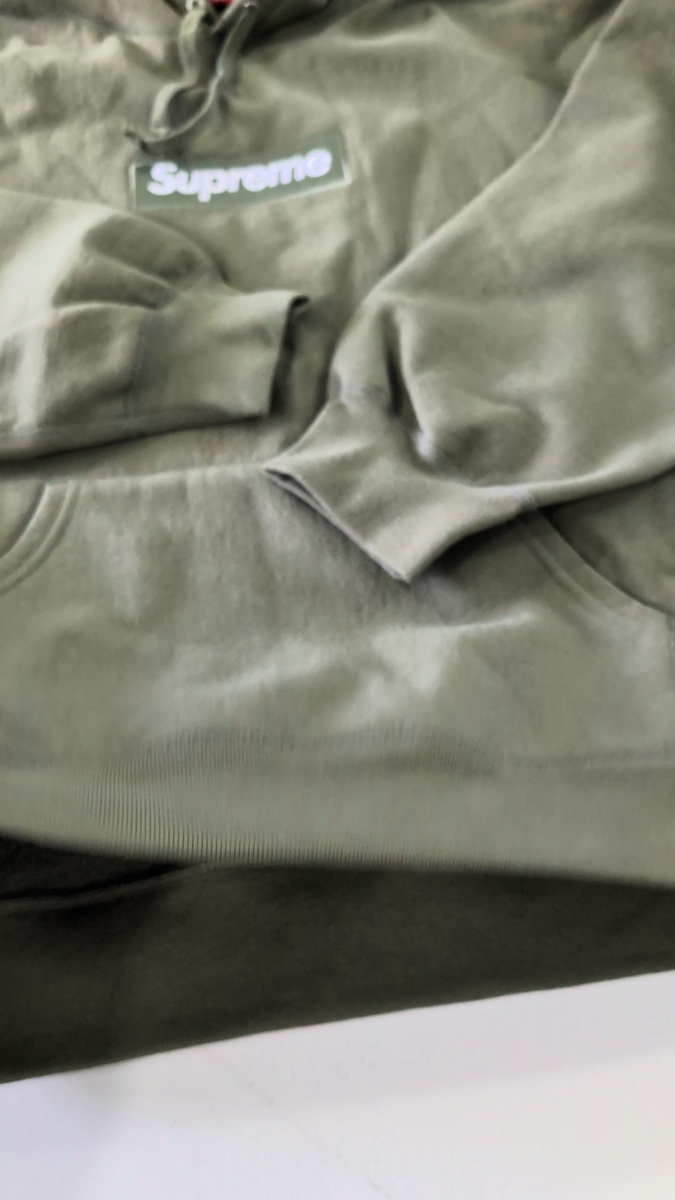 SUPREME Box Logo Hoodie FW25 Light Olive BOGO Sweatshirt Mens