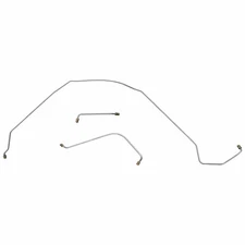 1964-66 Chevelle Elcamino Power Drum Front Brake Line Kit Stainless 3pc