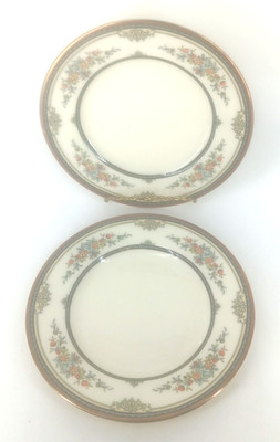 2 - Royal Doulton Minton Stanwood 6 .5  Bread and Butter Plate Gold Trim England