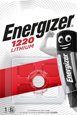 Energizer Batterie Lithium, Knopfzelle, CR1220, 3V Electronics, Retail Blister (