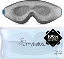 Myhalos  Sleep Mask   3D Blackout Eye Mask for Women  Men, Side Sleepers, Zero
