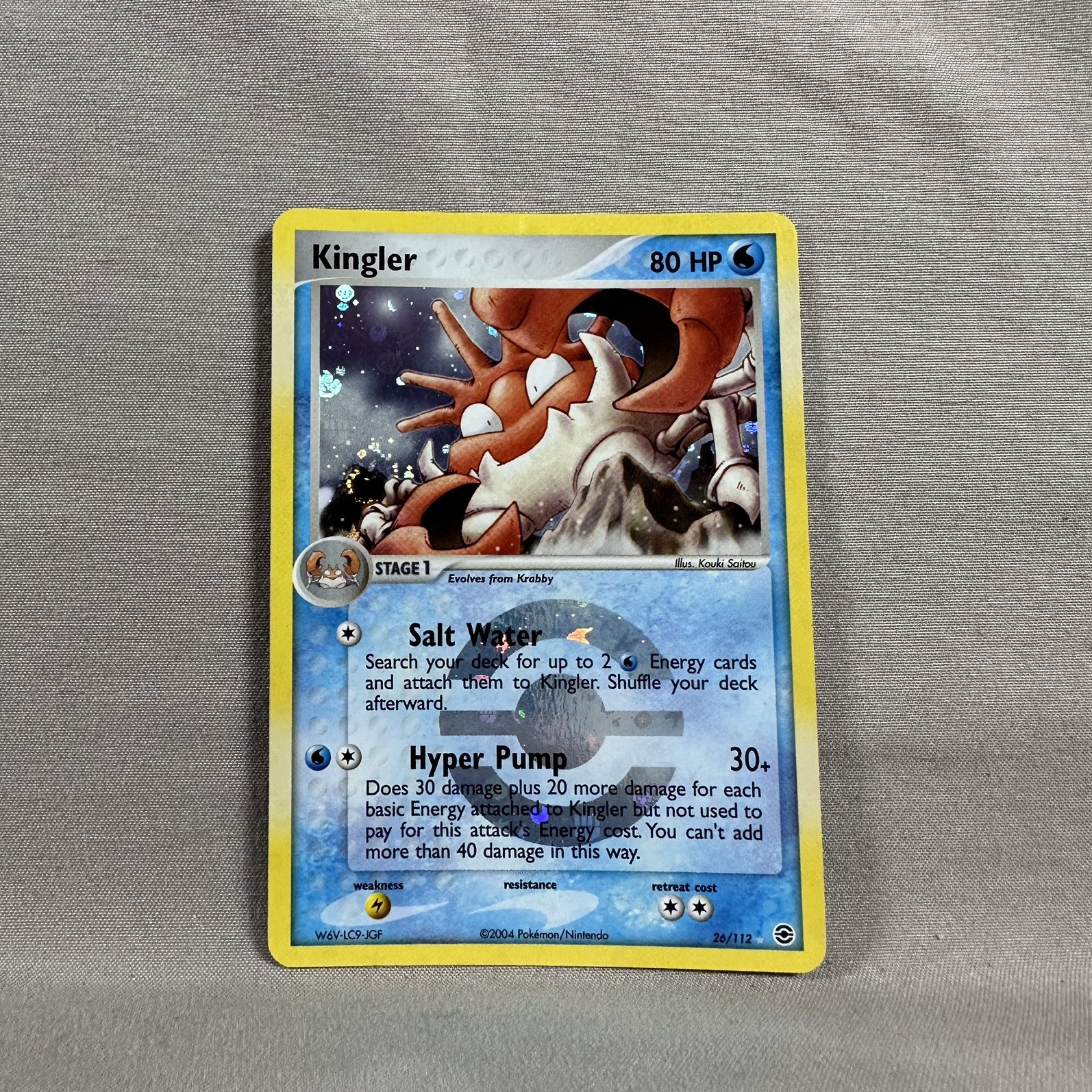 Kingler Reverse Holo Pokemon Fire Red & Leaf Green 26/112 NM