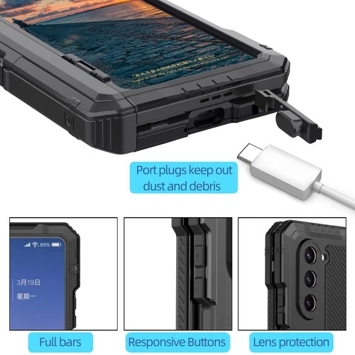 For Samsung Galaxy Z Fold 7 6 5 4 Heavy Metal Duty Rugged Hinge Protective Case - Picture 28 of 40