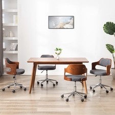 1/2/4/6x Sedie da Pranzo Girevoli Legno Curvo Similpelle Diversi Colori vidaXL
