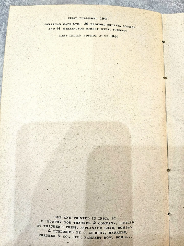 Rare Indian 1st Edition of "For Whom the Bell Tolls" signed by Ernest Hemingway  - Image 3 of 4