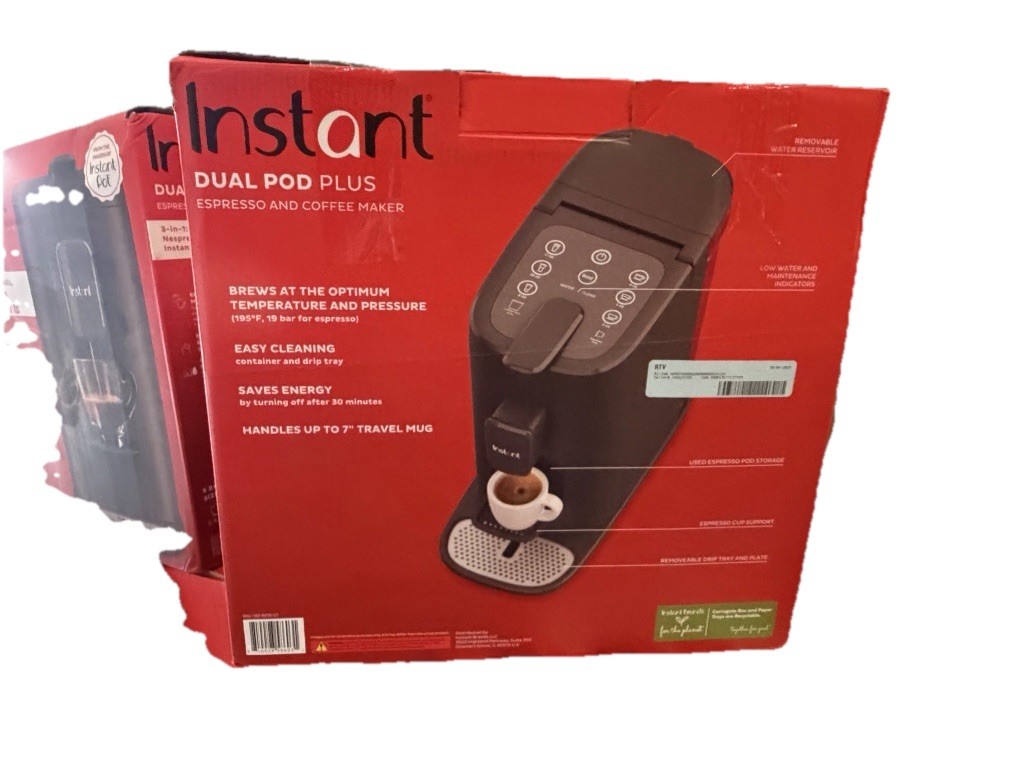 Instant Dual Pod Plus 3-in-1 Pod Capsule Coffee Maker - Black