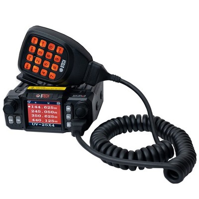 BTECH UV25X4 Second Gen. Mini Mobile 25 Watt Tri Band Base, Mobile Radio VHF,...