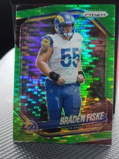 2025 Panini Prizm Football Neon Green Pulsar Braden Fiske #144