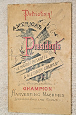 CHAMPION HARVESTING MACHINES 1889