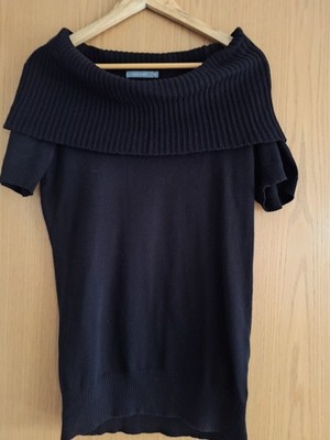 Damenpullover schwarz mit weitem Kragen 40 von Zero base