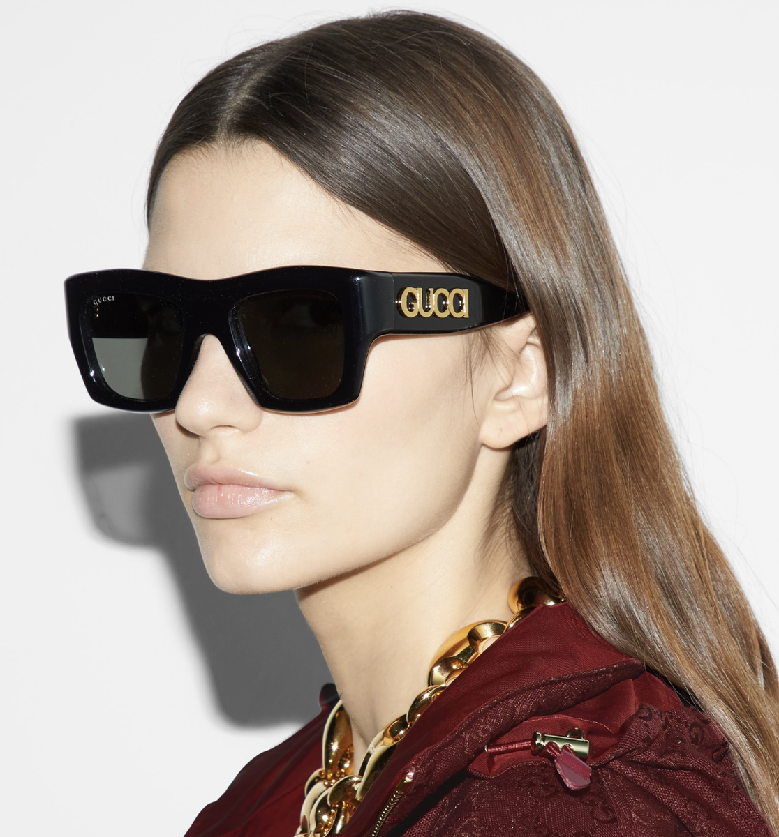 ヘッドホン gucci Gucci GG1220S L (59 - 14) with Grey lenses and Gold frame