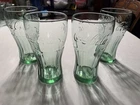 Vintage Coca Cola Libby Flared Glasses 16oz (Set of 4) Pale Teal Green Minty!!