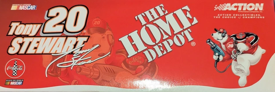 Coche de colección NASCAR Tony Stewart #20 Home Depot/Coca-Cola Polar Bear Foto 2 de 4