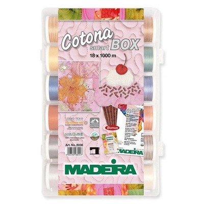 Madeira Cotona 50 Smartbox 18-Spool Cotton Thread Set