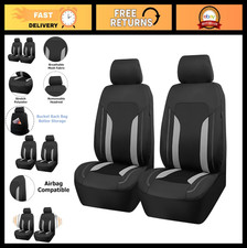 Universal Car Front Seat Covers - Breathable, Waterproof Headrest Protection for
