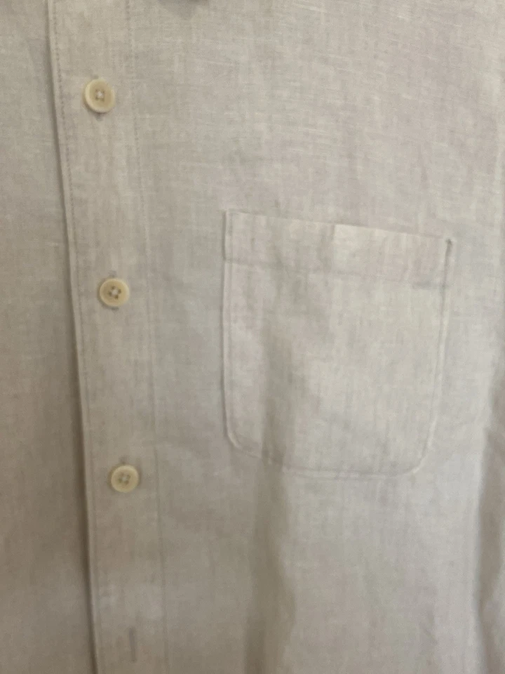 Hombre Tommy Bahama Relax 100% Lino Color Arena-Talla XL-1 Pequeño Defecto Foto 4 de 4