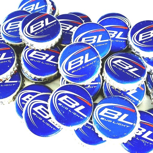 Blue Retro Bud Light Beer Bottle Caps 