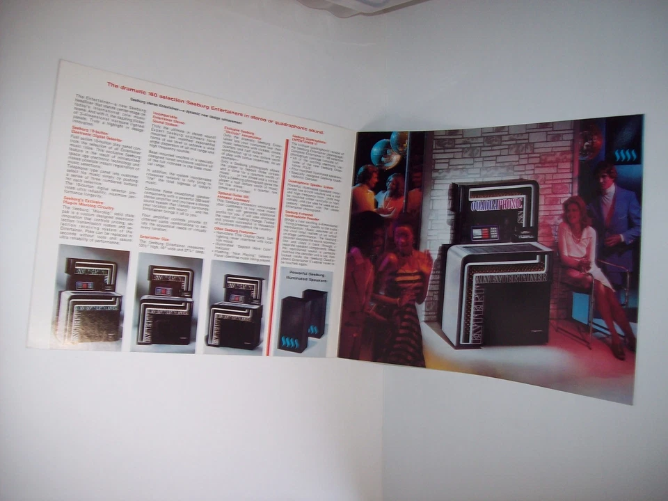 Seeburg STD2 Entertainers 1975 Original Jukebox Music Phonograph Promo Flyer - Image 3 of 4