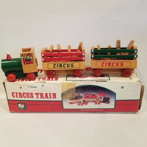 wooden circus train