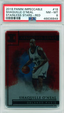 PSA 8 Shaquille O'Neal // Stainless Stars - Red // 2019 Panini Impeccable