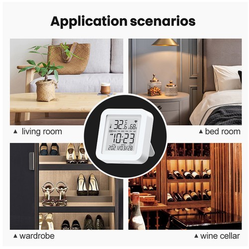 WiFi Smart Temperature Humidity Sensor Meter Hygrometer Thermometer Monitor O1O4 - Picture 9 of 13