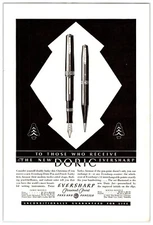 1931 EVERSHARP PENS AND PENCILS Vintage 6.5" X 10" Magazine Ad 1930's M173