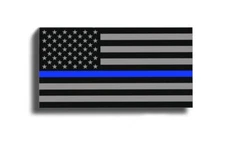Blue Line US Flag Sticker
