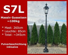 Standlaterne aus Gusseisen, Gartenlaterne, Guss & Pulverbeschichtung inklusive