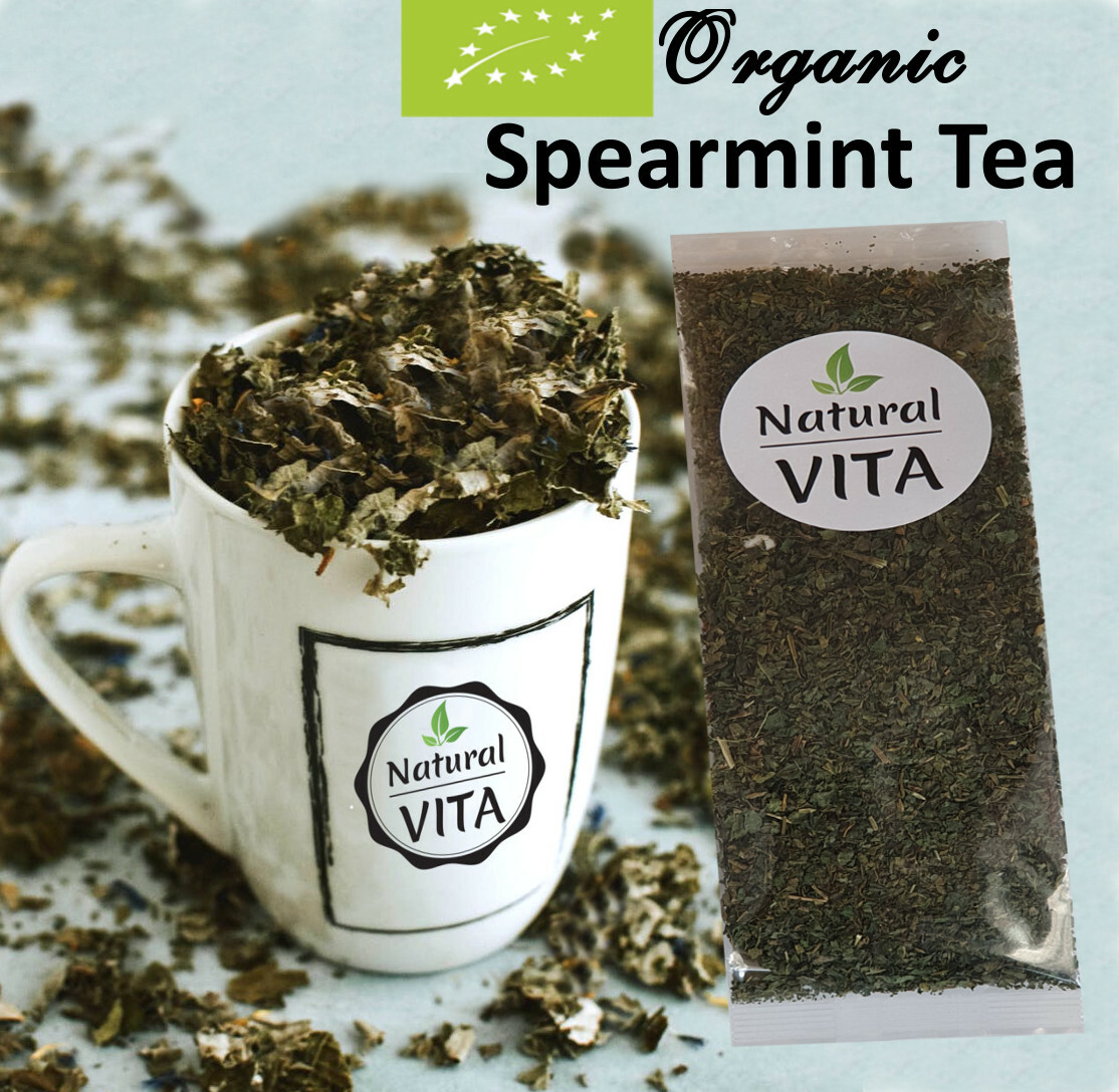 Organic Spearmint Tea - Moroccan Mint Tea - Loose Leaf Premium Herbal Tea 100g
