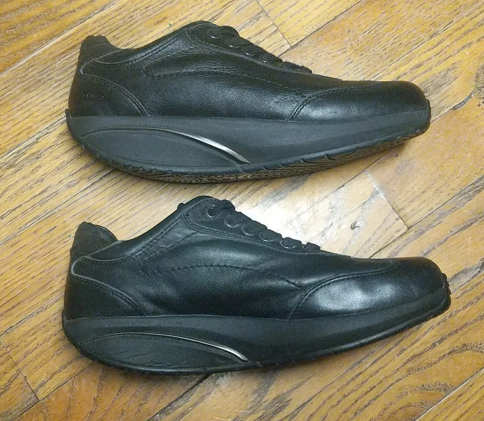 Size 7-7.5 MBT Pata Women's Oxford Lace Casual Dress Comfort, Soft Black Leather - Image 4 of 4