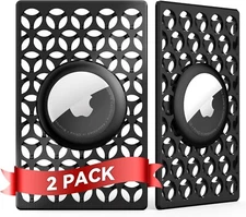 2 Pack Airtag Holder for Wallet Slim Thin Card Case Holder for Passport Air Tag
