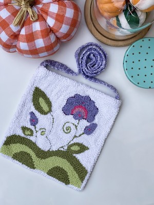 handmade punch needle shoulder bag, Crossbody Bag For Children Gifts For Girls