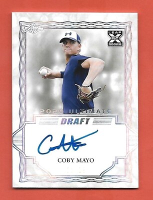 2020 LEAF Ultimate Draft Silver Coby Mayo Autograph #11/15