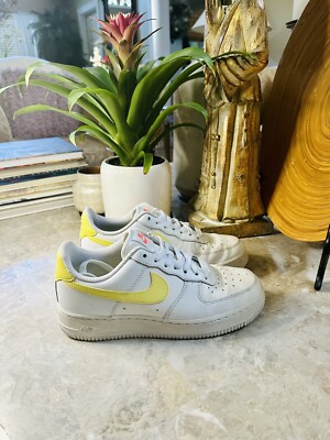 Nike Air Force 1 White Light Citron Size 8 315115-160 Women | eBay