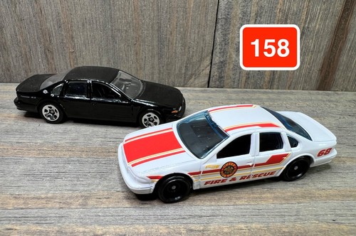 BLISTERZÜGE! Hot Wheels 96 Chevrolet Impala SS Black Chief Fire Rescue 158