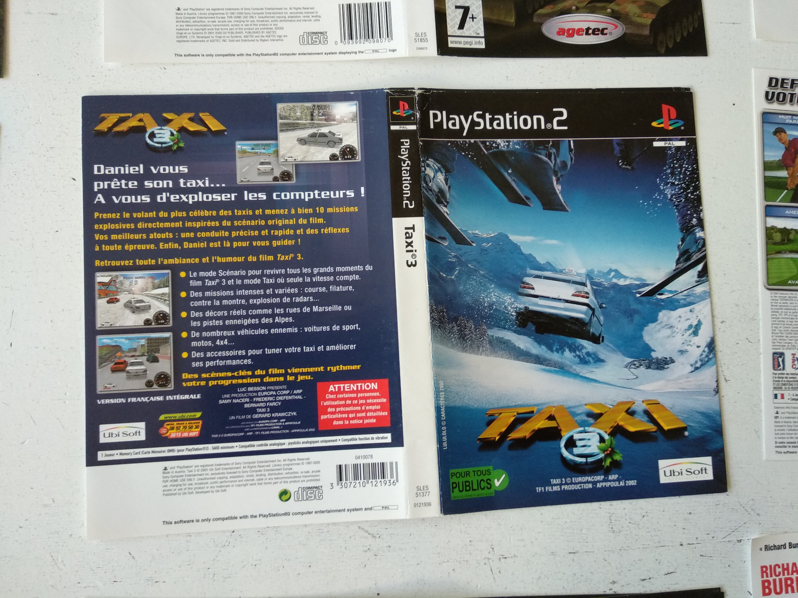 Jaquette/Front-Back cover Taxi 3 Sony Playstation PS2 FR