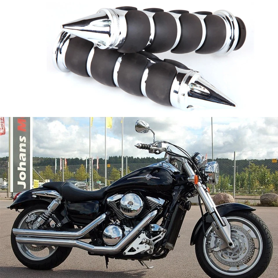 Empuñaduras cromadas para manillar de motocicleta de 1" para Victory Hammer 2006 2007 2016 2017 Foto 2 de 4