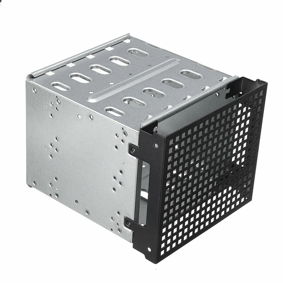 5.25'' Cage Rack Hard Drive Tray Caddy Bay to 5x 3.5'' SATA SAS HDD Expansion - Image 4 of 4