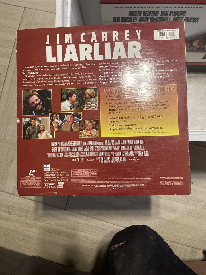 Liar Liar (1997) 2 Laserdisc LD Movie Signature Collection Jim Carrey Universal  Foto 4 de 4