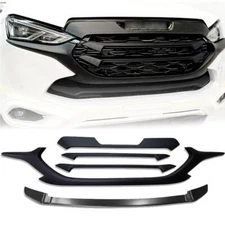 5 PCs Front Grille Matte Black Set Cover For Isuzu MUX MU-X LS SUV 2021 - 2022