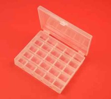 Spulenbox für Nähmaschinenspulen (Transparent) Spulenkasten - ungefüllt Spulenka