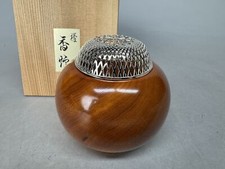 Y8904 KOURO Quemador de Incienso Madera Capucha Caja Japón Fragancia Antigua Aromaterapia