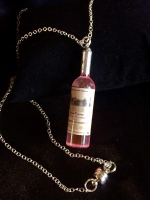 Pink Bottle Pendant Charm Necklace