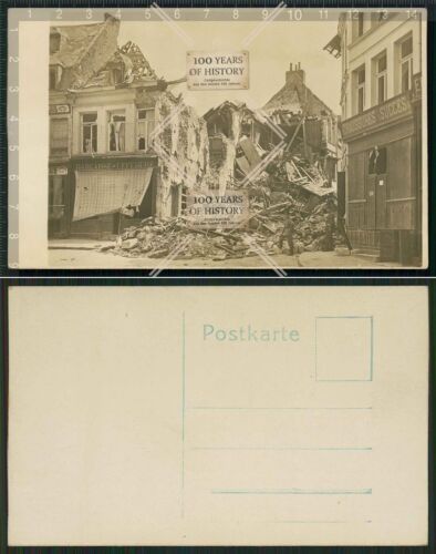 Orig. Foto 1. WK zerstört Belgien Flandern Frankreich Soldaten - Afbeelding 1 van 1