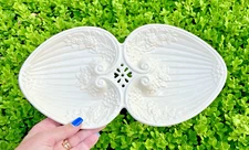 VTG Martam Safaril Divided Double Heart Filigree Dish Portugal Wedding or Shower